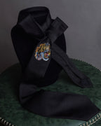 "GUCCI" Michele period tiger embroidery silk necktie