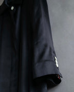 "THOM BROWNE" Shiny long hidden button shirt