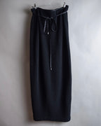 "GIANFRANCO FERRE" Structured wool satin ruffle inner detail set up