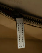 "Chloe" Gold parts design horizontal leather bag