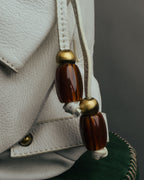 -SPECIAL- “Yves Saint Laurent” 2004-2011 Pilati era bow leather shoulder bag