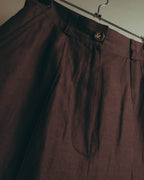 -SPECIAL- “DRIES VAN NOTEN” 90’s–00’s Rayon linen tailored long jacket and shorts set up