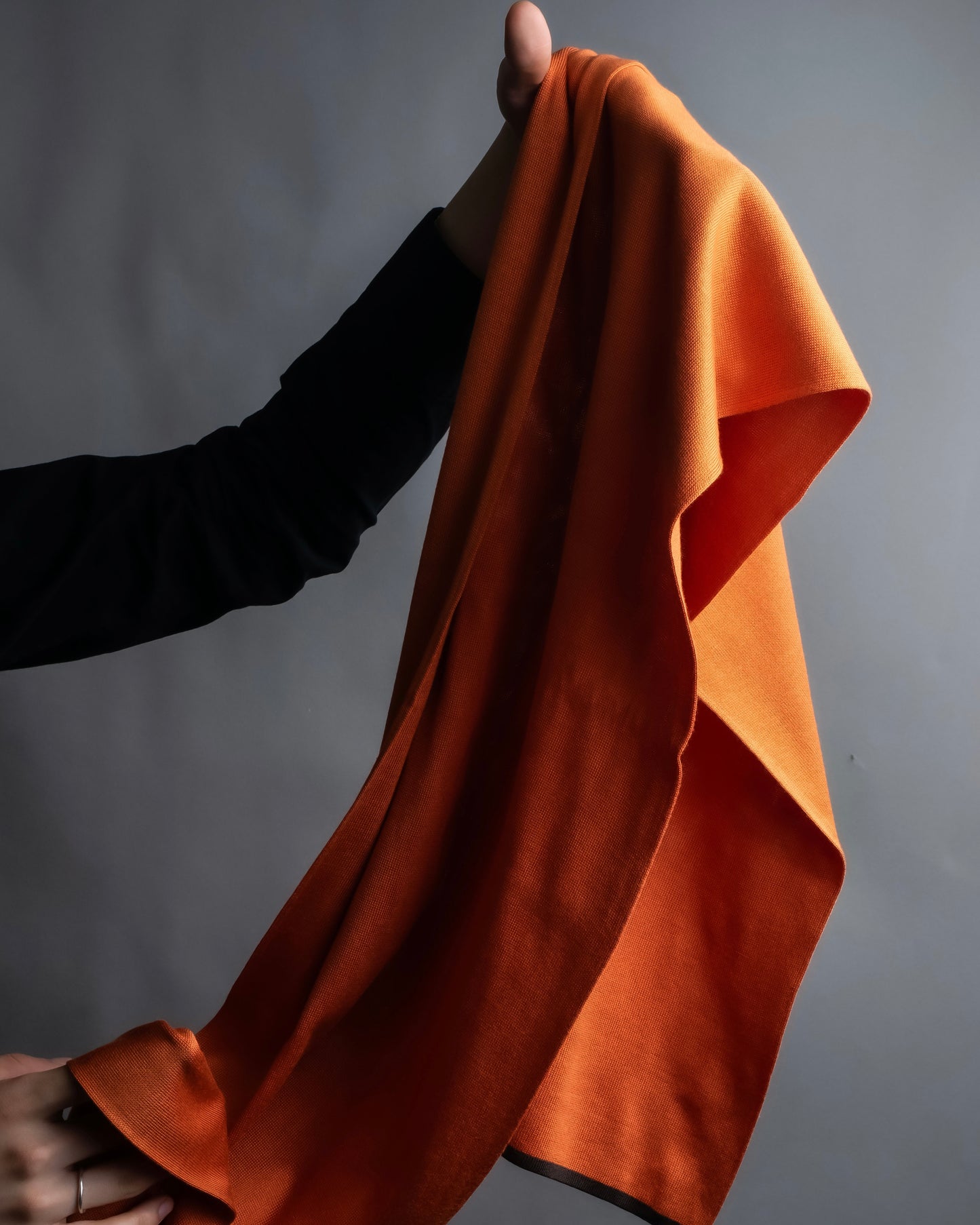 "HERMES" Hermes orange color silk stole