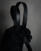 "Christian Dior" 80’s structured grained leather flap shoulder bag