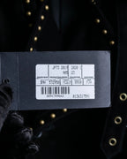 "Saint Laurent" 19AW gold studs design suede long coat