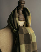 “Yves Saint Laurent” 80’s-90’s Sheer check silk scarf