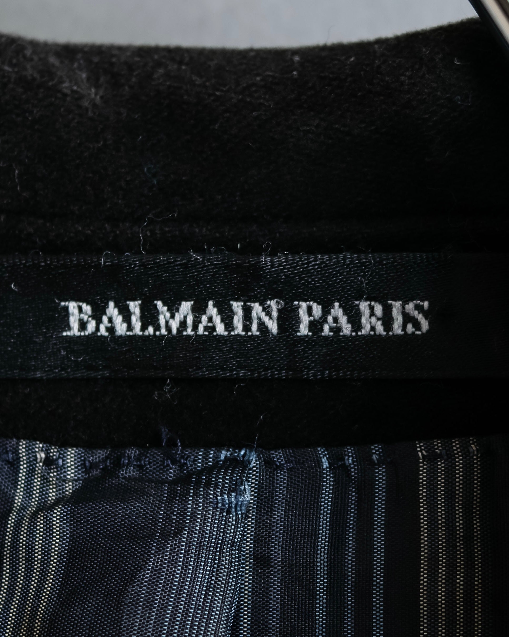 "BALMAIN" Elegant lustrous cotton oversized tailored jacket