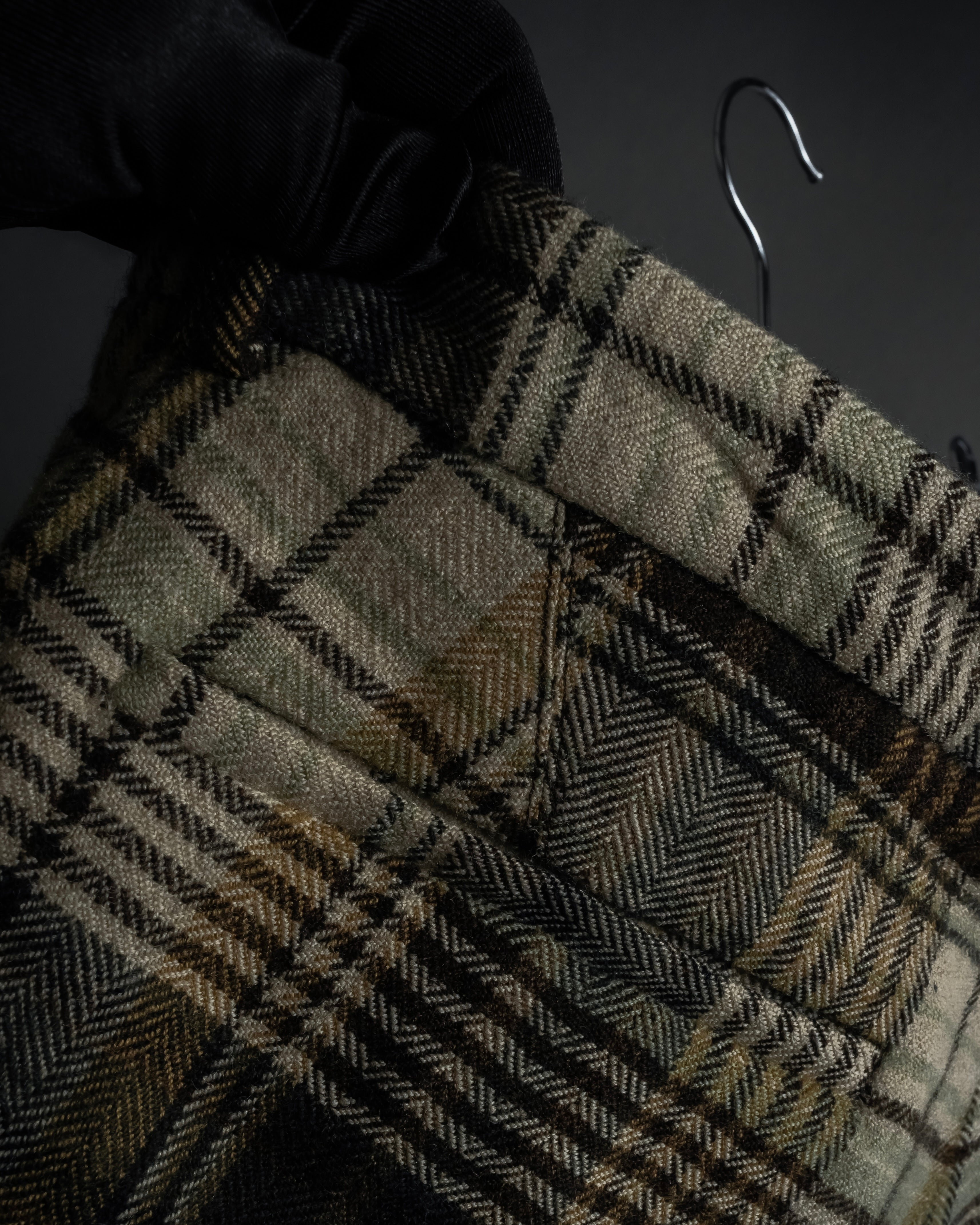 "GUCCI" Brushed check pattern tapered pants