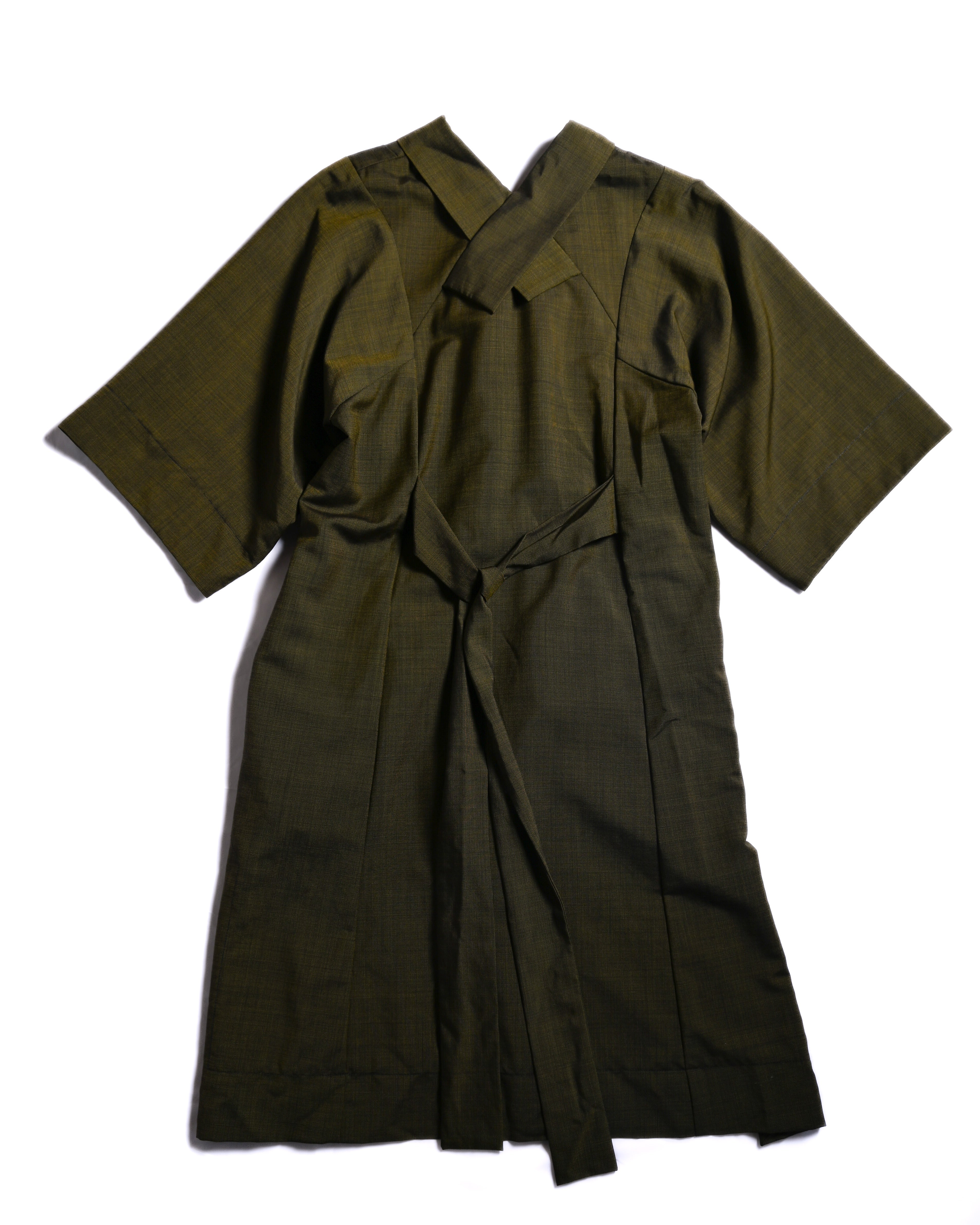Henrik Vibskov/ Big Collar Short Sleeves Designed Shaped One Piece Khaki