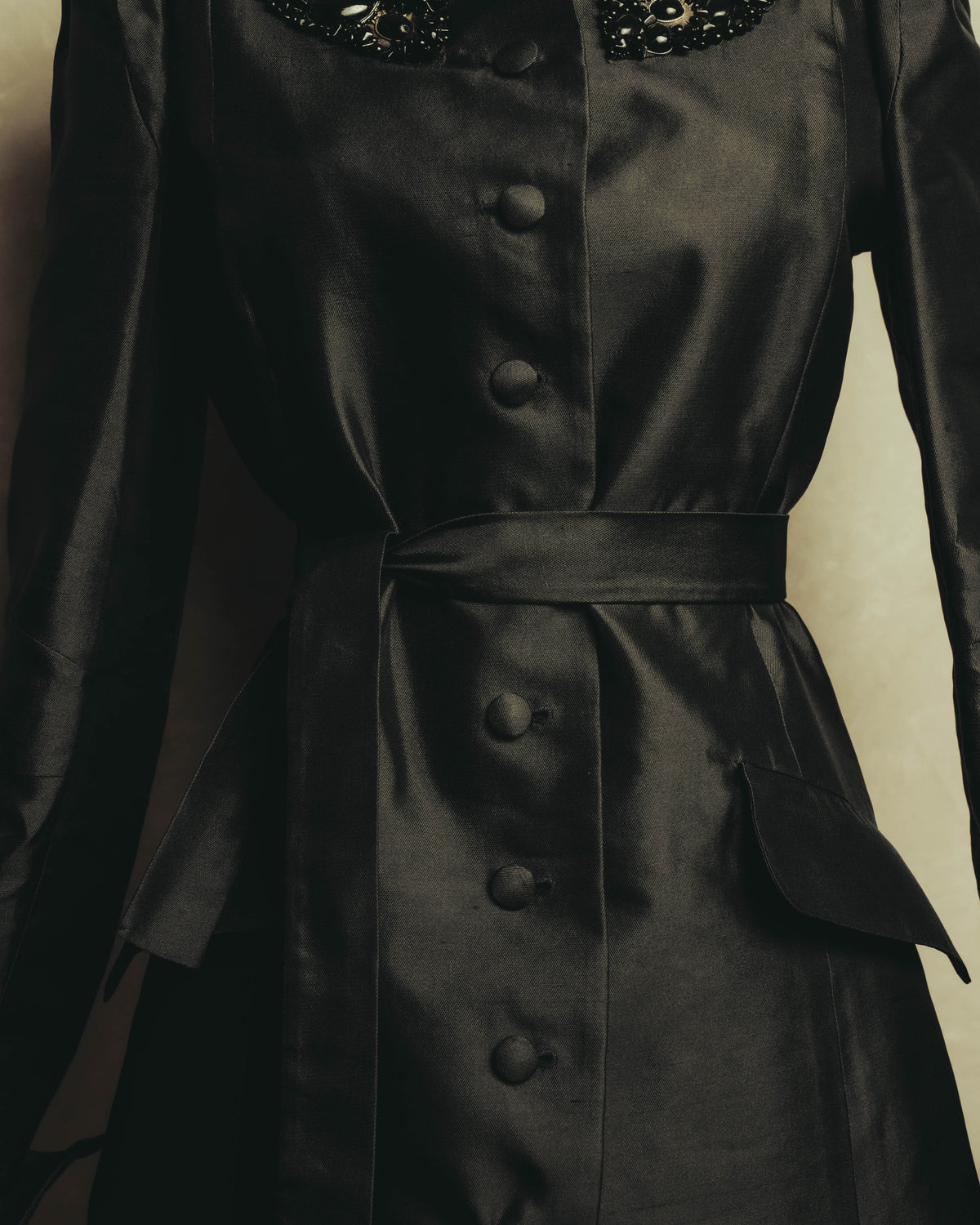 "CELINE" 00's Embellished silk coat