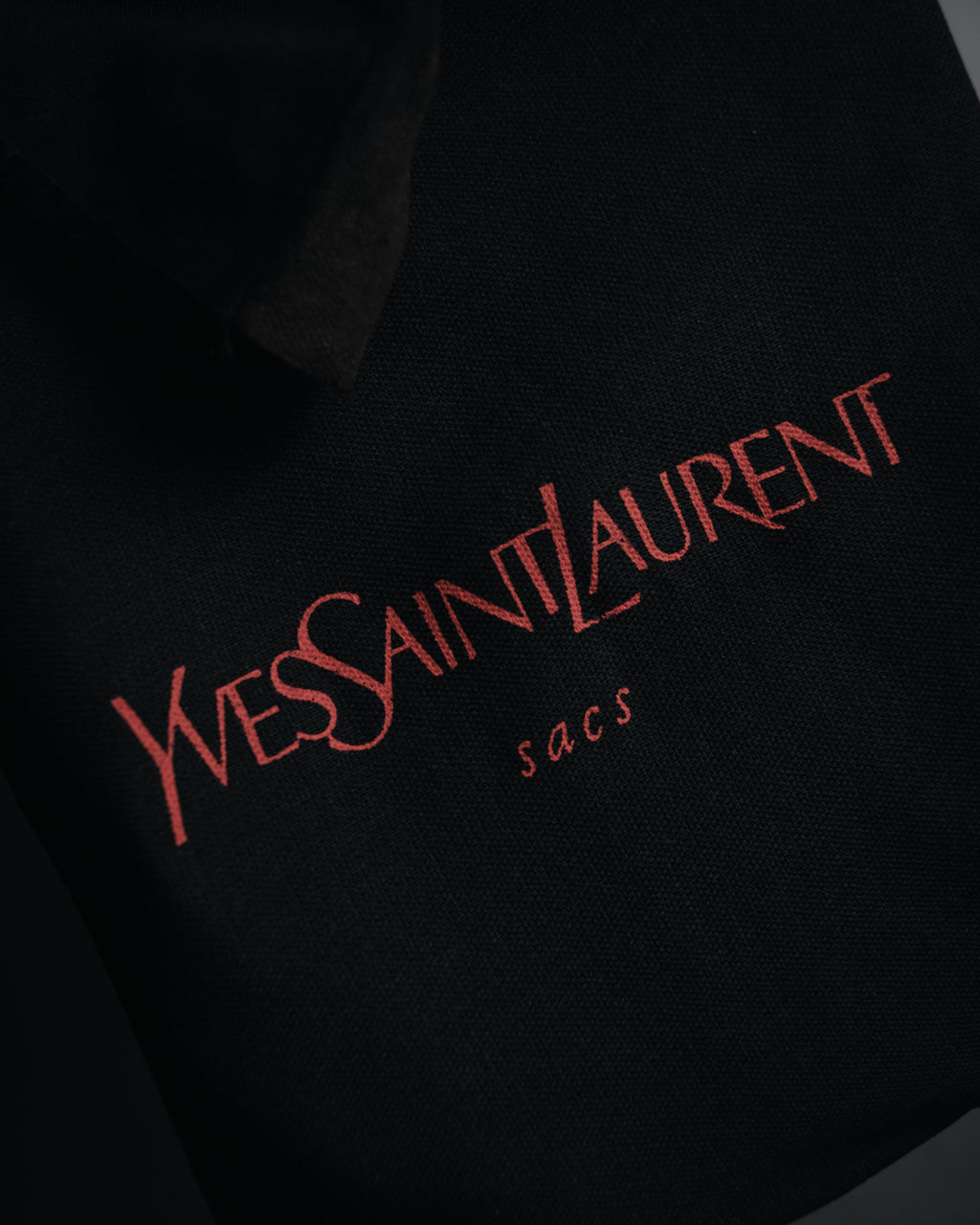 "Yves Saint Laurent" 80’s-90’s Astrakhan-flap envelope shoulder bag