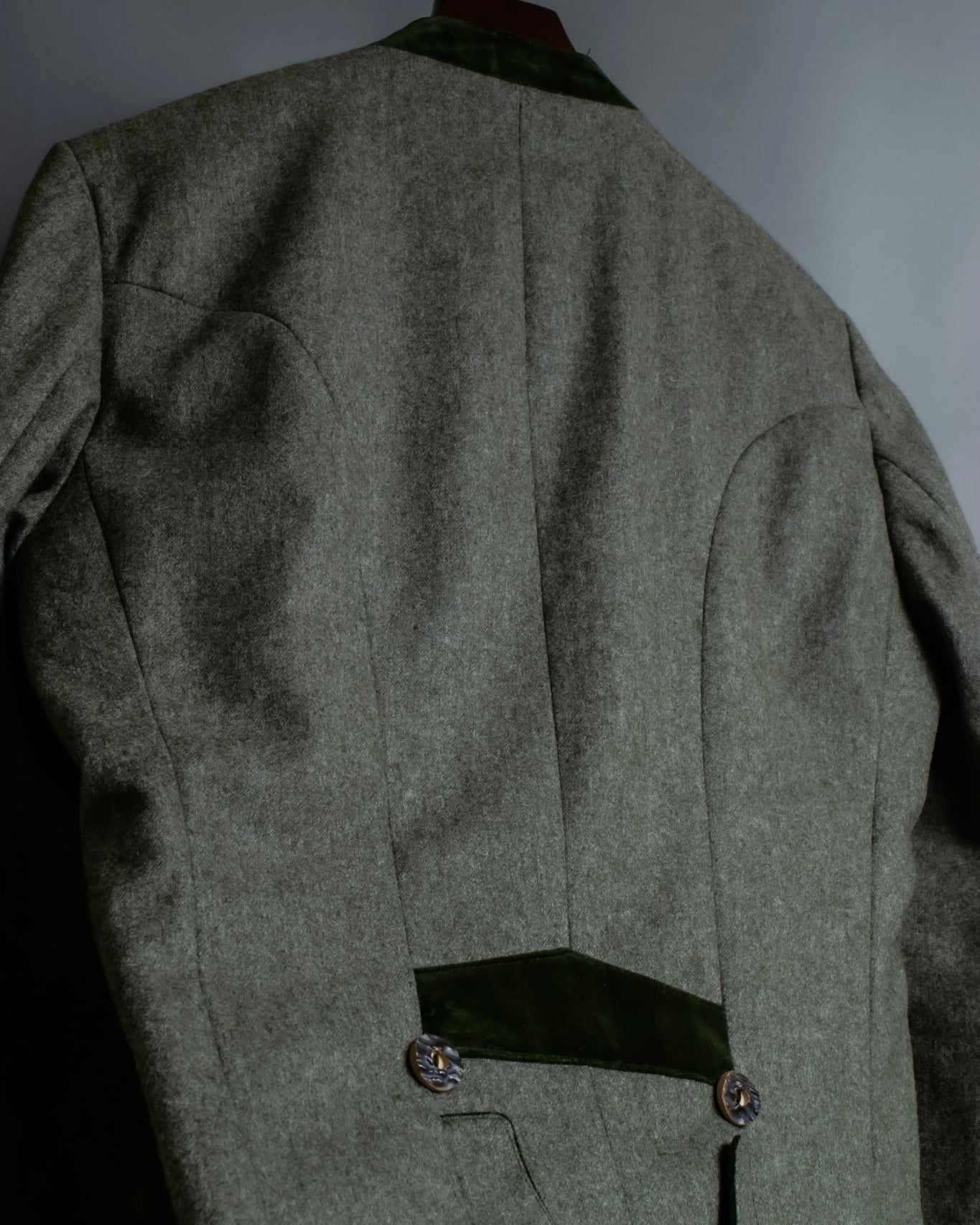 Vintage velor switching Tyrolean tailored jacket