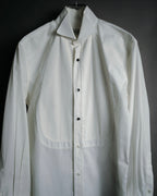 –SPECIAL– "Yves Saint Laurent" 00’s Tuxedo bib-front wing-collar dress shirt
