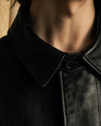 "DURBAN" Double zipper sheepskin leather coat