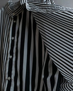 "GIVENCHY" Asymmetrical stripe pattern different thicknesses shirt