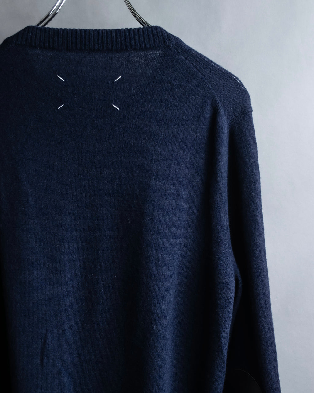 "MAISON MARGIELA" 16AW elbow patch design navy color knit