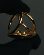 “Salvatore Ferragamo” 90’s-00’s Intrecciato motif scarf ring
