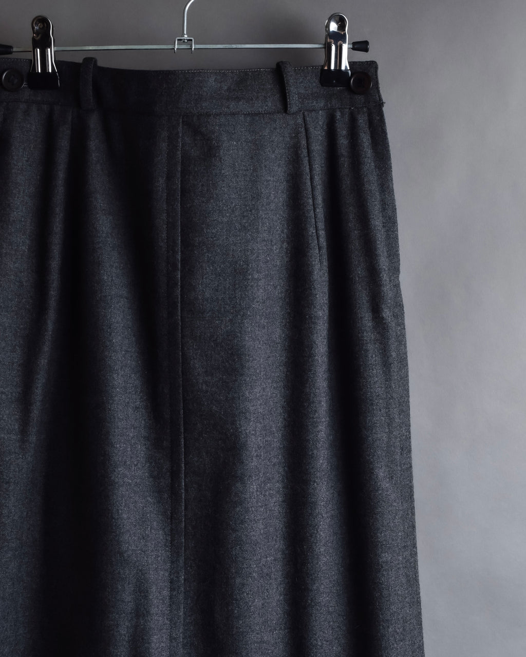 "HERMES" Margiela period semi-flared wool skirt