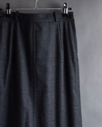 "HERMES" Margiela period semi-flared wool skirt
