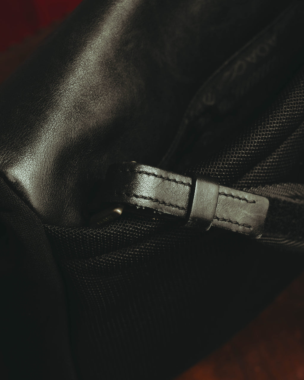 “PRADA” 90’s-00’s Nylon and leather flap messenger bag