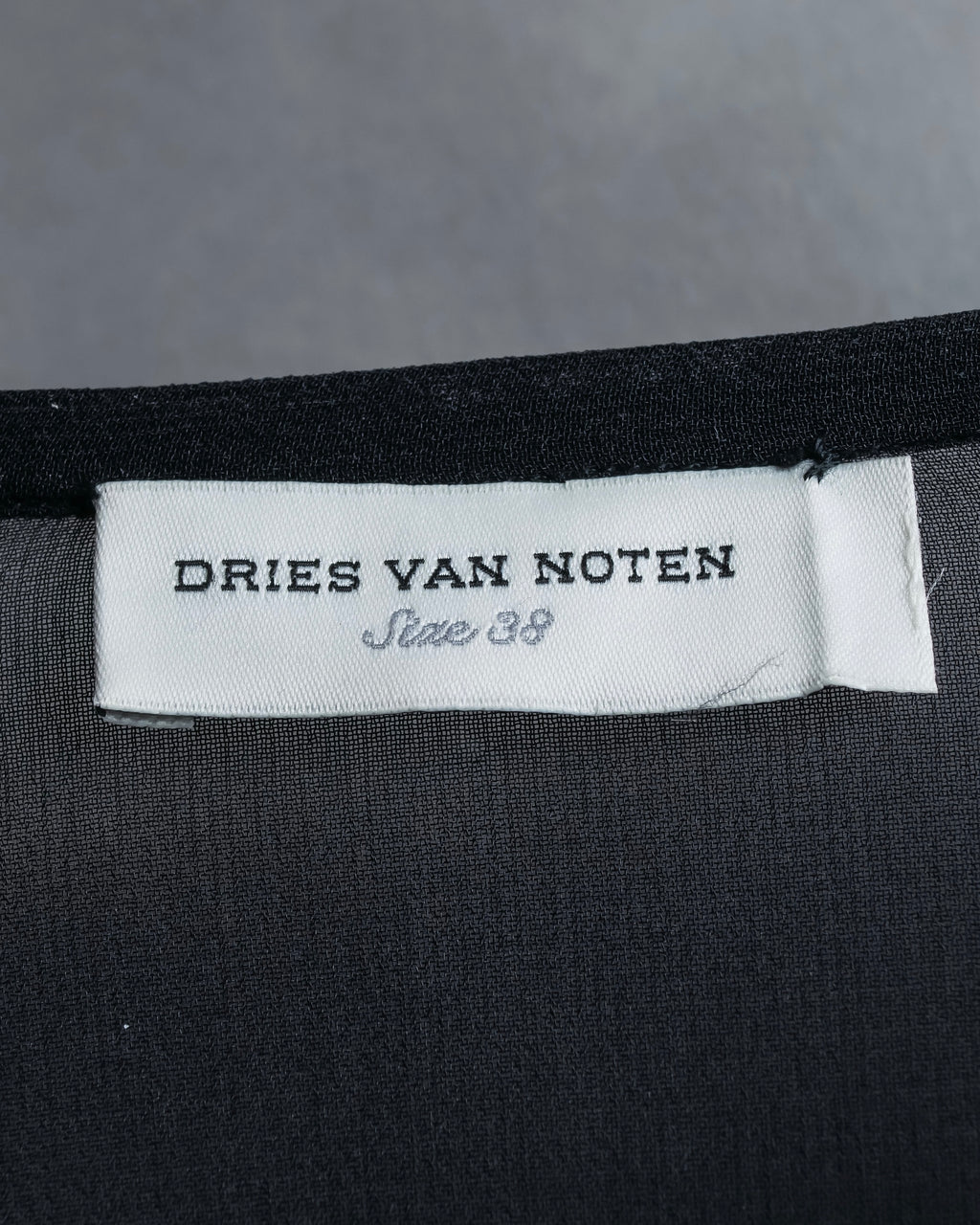 "DRIES VAN NOTTEN" Gather tiered design sheer black dress