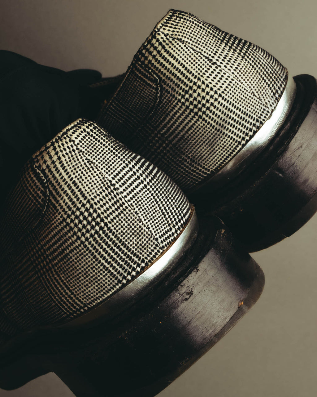 "J.M. WESTON" 2010's Prince of wales checked derby shoes
