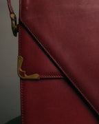 “Cartier” 80’s-90’s Must de Cartier burgundy leather shoulder bag