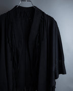 "ISSEY MIYAKE" 01AWRough knit fringe design cardigan