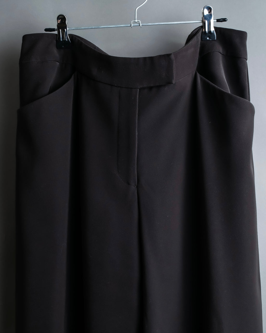 "GIORGIO ARMANI" Soft texture  brown wide slacks