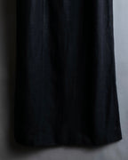 "CHANEL" Back button design flared maxi skirt