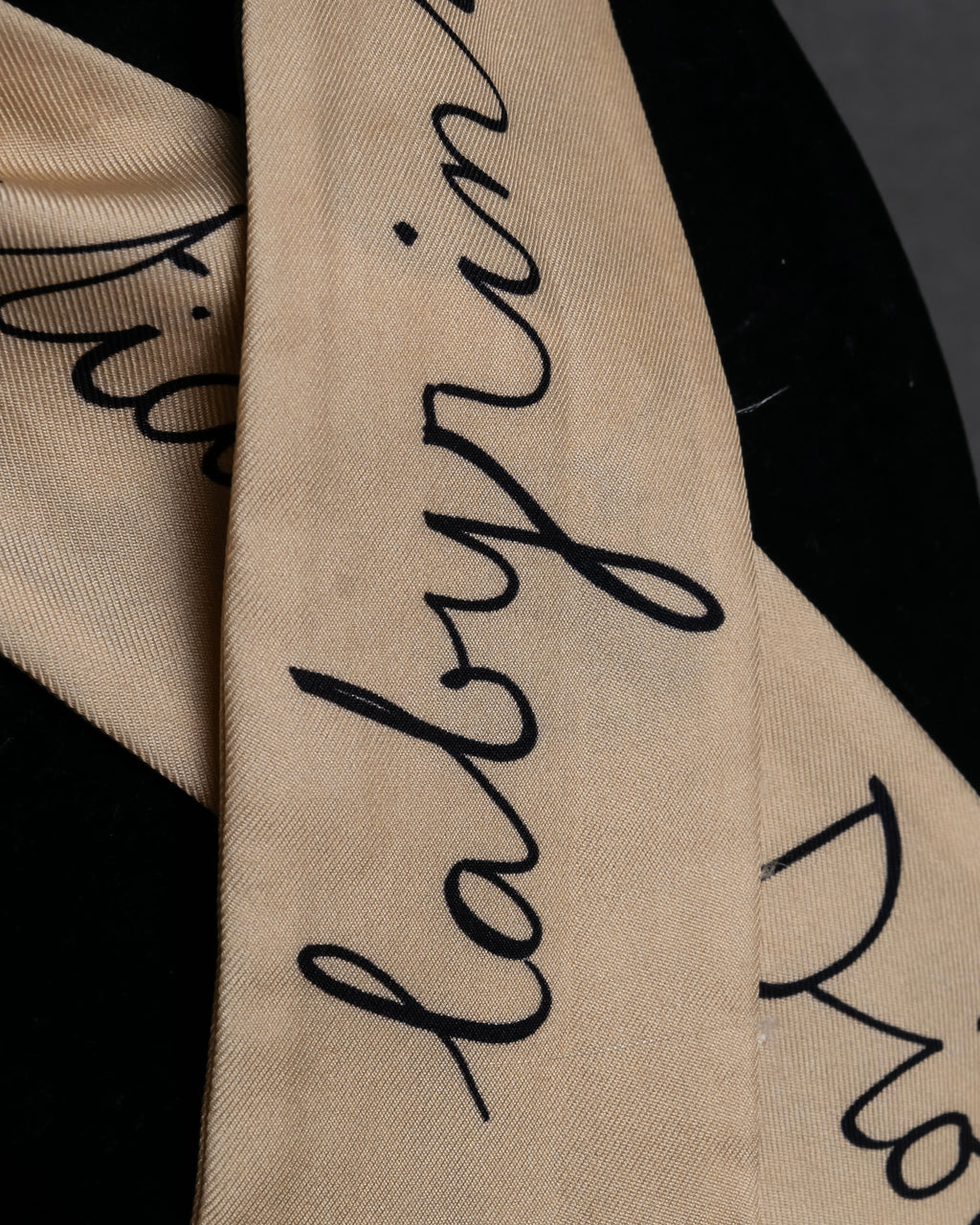 "Christian Dior" Iconic motif silk twilly scarf