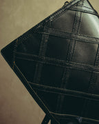"Yves Saint Laurent" 80's-90's Lattice textured leather shoulder bag