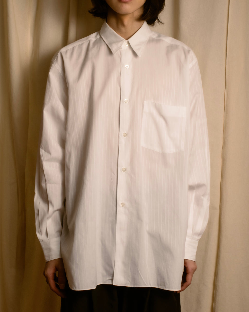 "COMME des GARCONS
HOMME" 90's Keiichi Tanaka design striped shirt