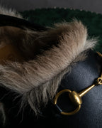 "GUCCI" Horsebit design Princetown heeled loafers