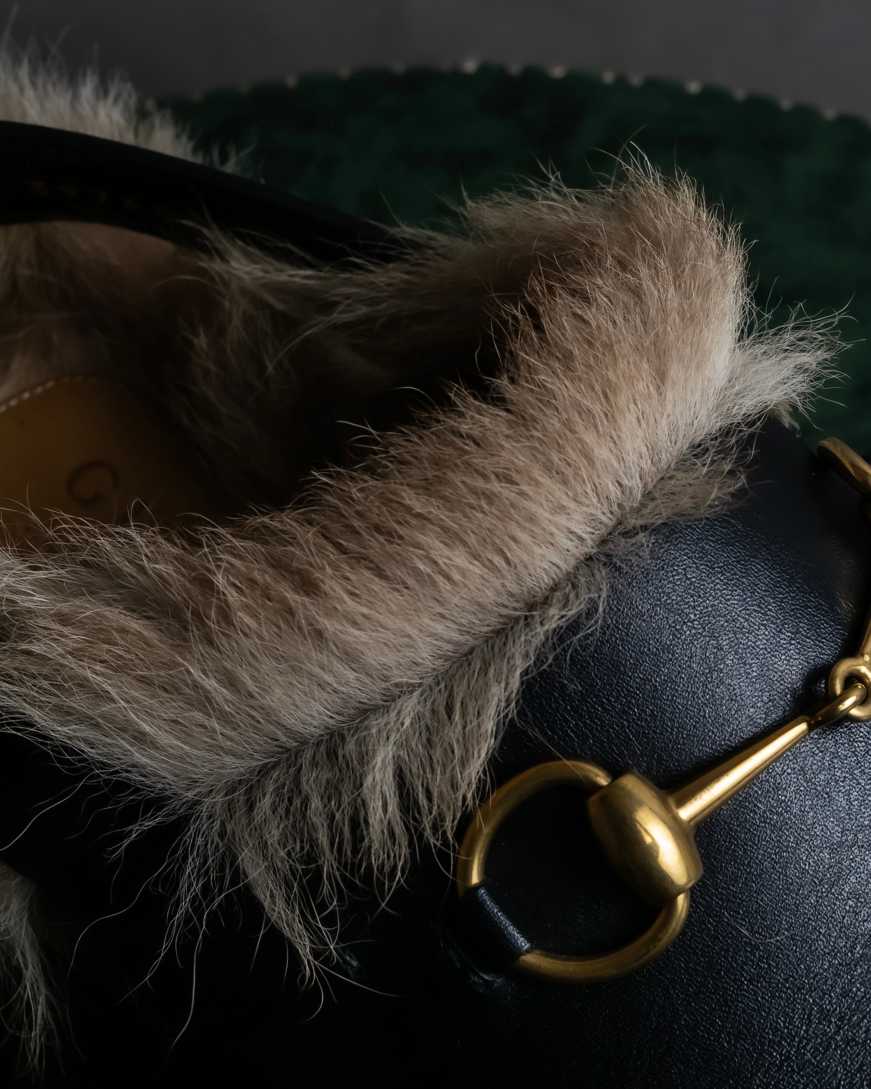 "GUCCI" Horsebit design Princetown heeled loafers