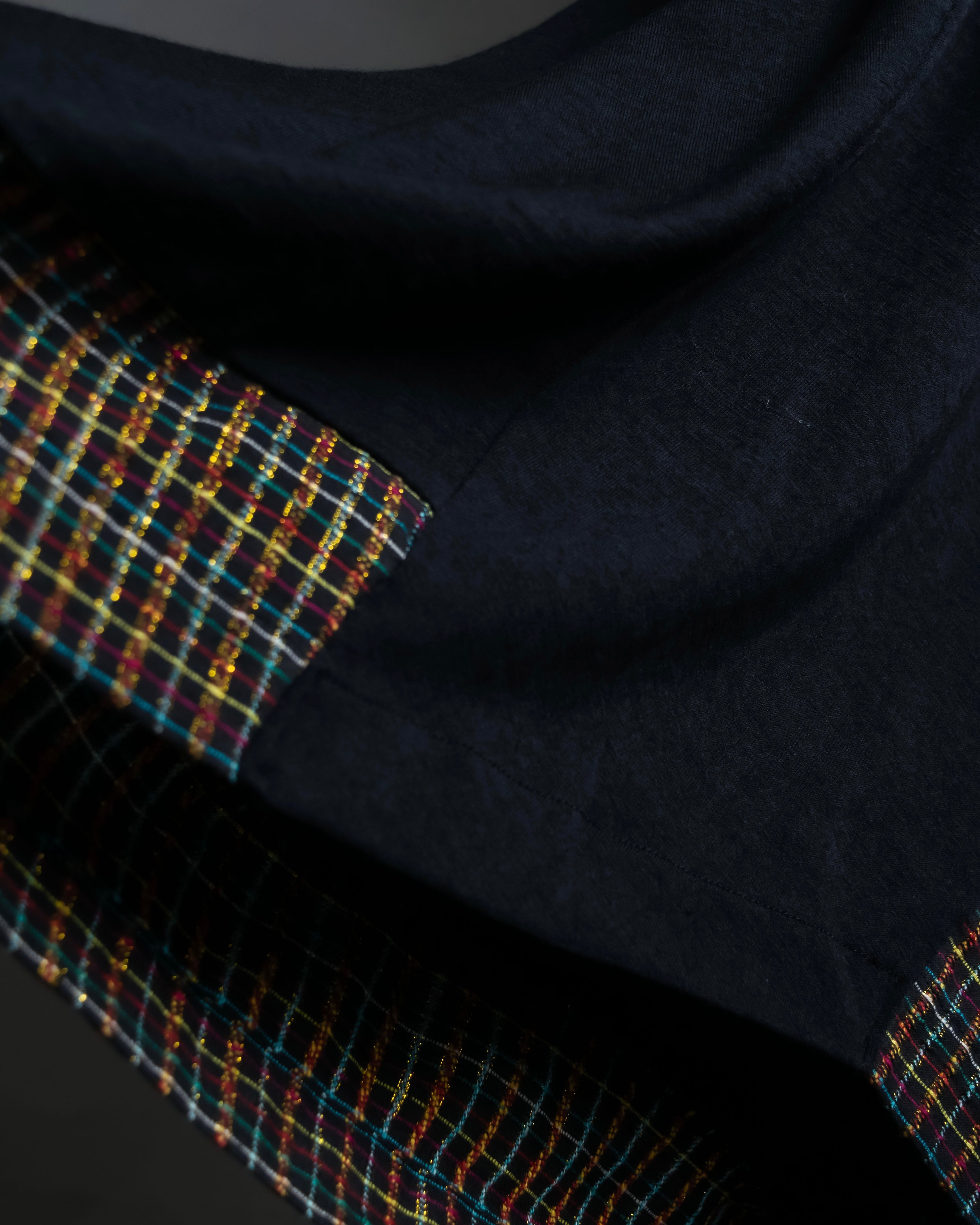 “JUNYA WATANABE” narrow waist  lame designed hem long dress