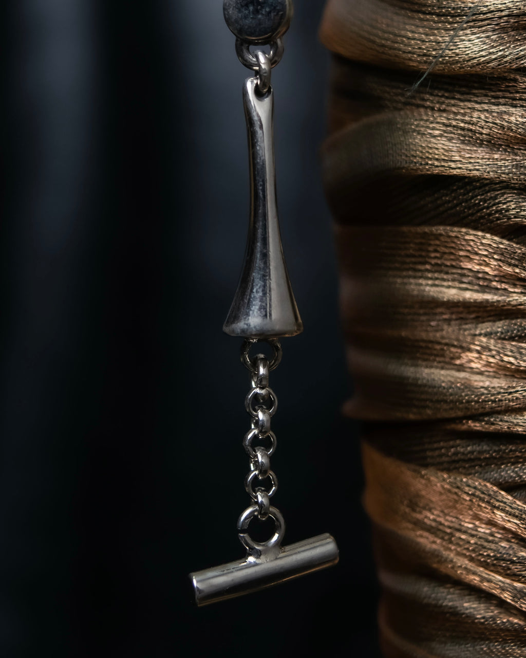 "Salvatore Ferragamo" silver gangini logo chain bracelet