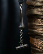 "Salvatore Ferragamo" silver gangini logo chain bracelet