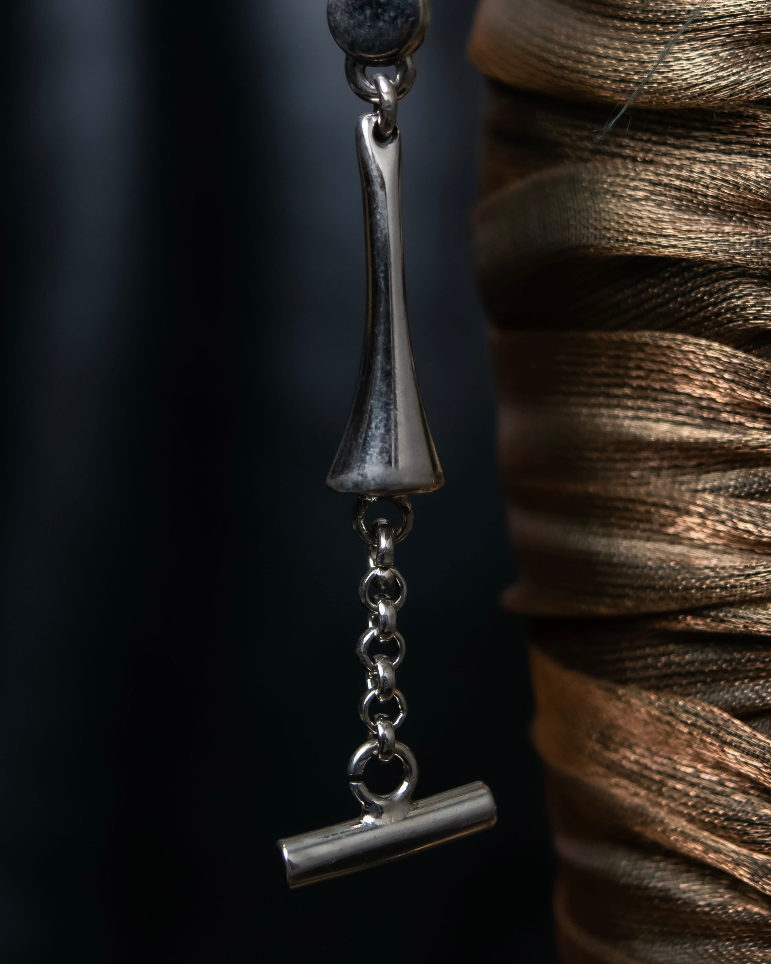 "Salvatore Ferragamo" silver gangini logo chain bracelet