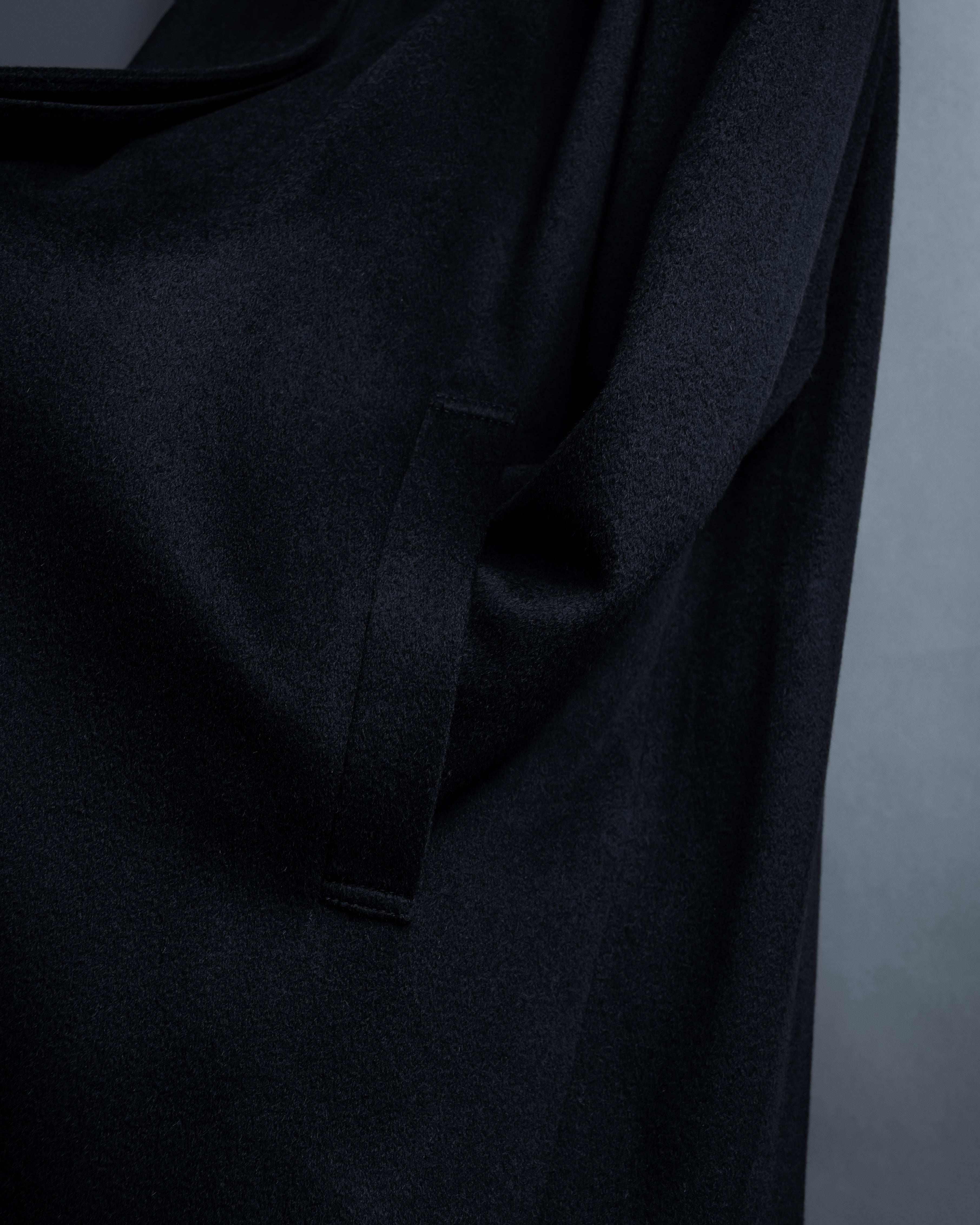 "Vintage raglan sleeve 100% cashmere stand-collar coat"