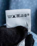 "HERMES" Saxe blue jacquard cotton shirt