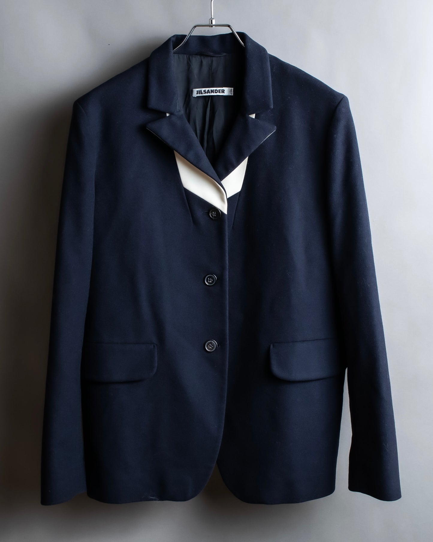 "JIL SANDER" Lapel lining switching tailored jacket