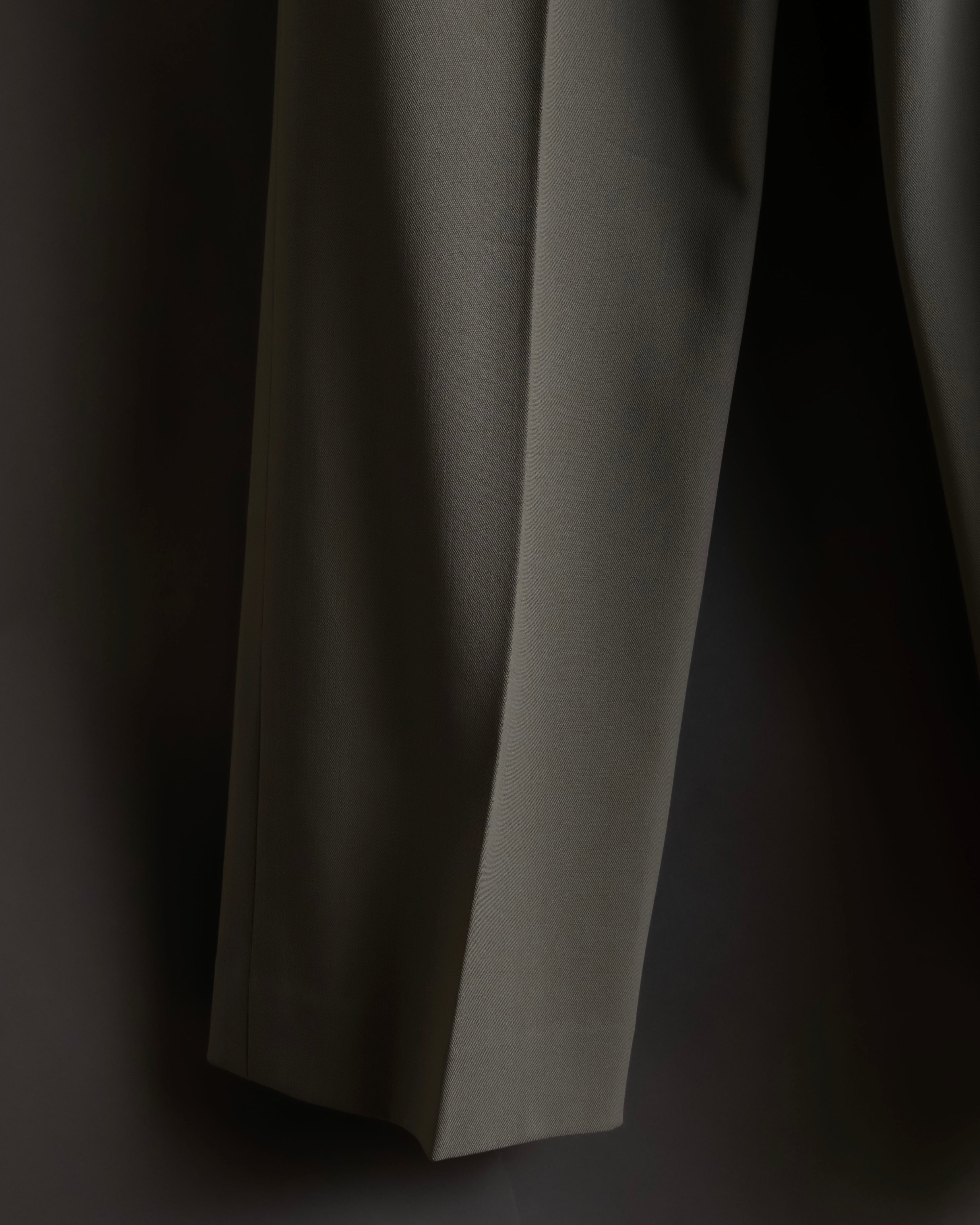 "HERMES" Margiela period silk wide straight slacks