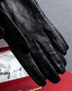 "Salvatore Ferragamo" Gancini motif leather gloves