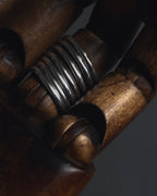 "Christian Dior" 00’s stacked wire silver 925 logo plate ring