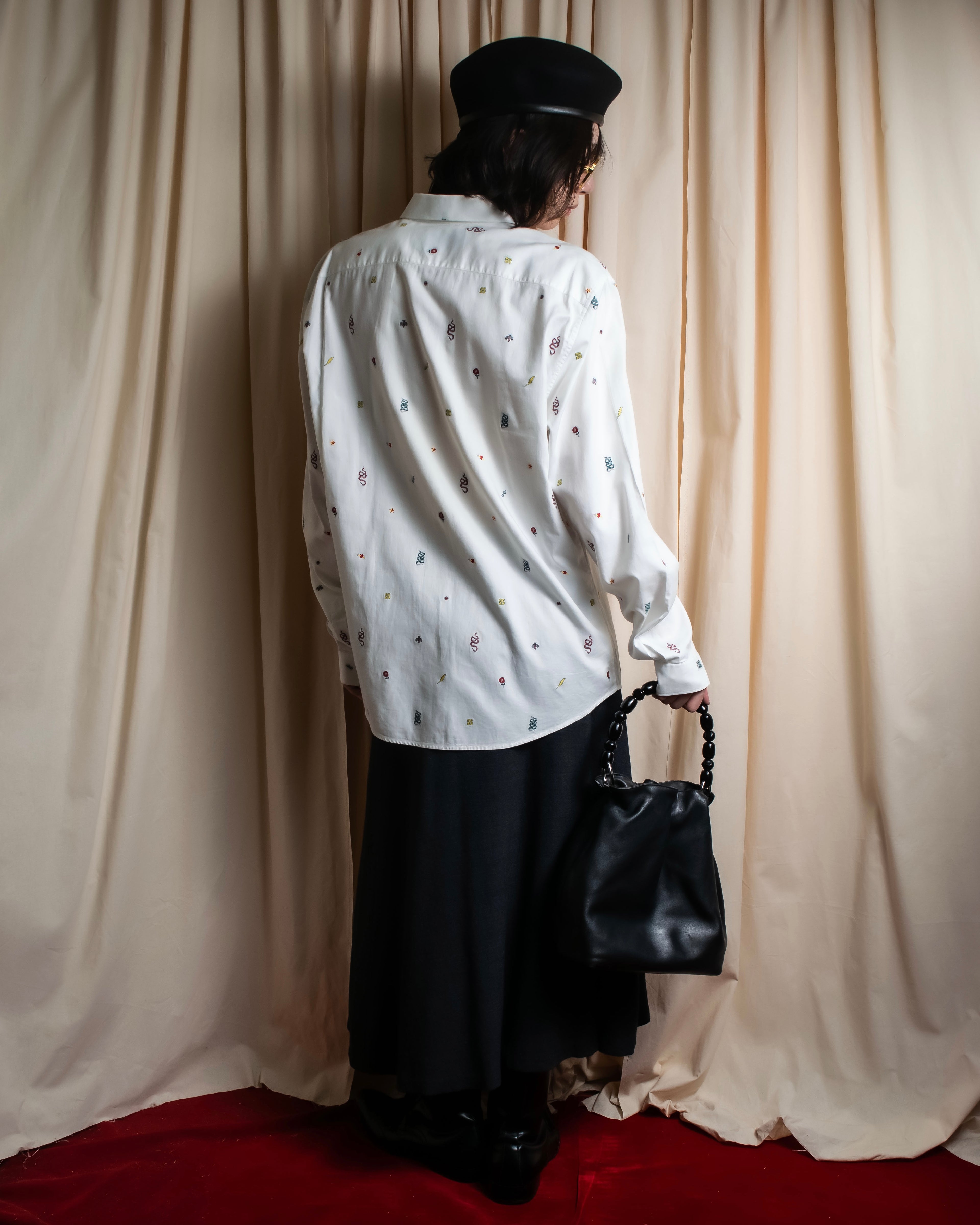 "GUCCI" Michele period iconic motif embroidered shirt