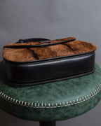 "GUCCI"「1947」 pony leather combination bamboo hand bag