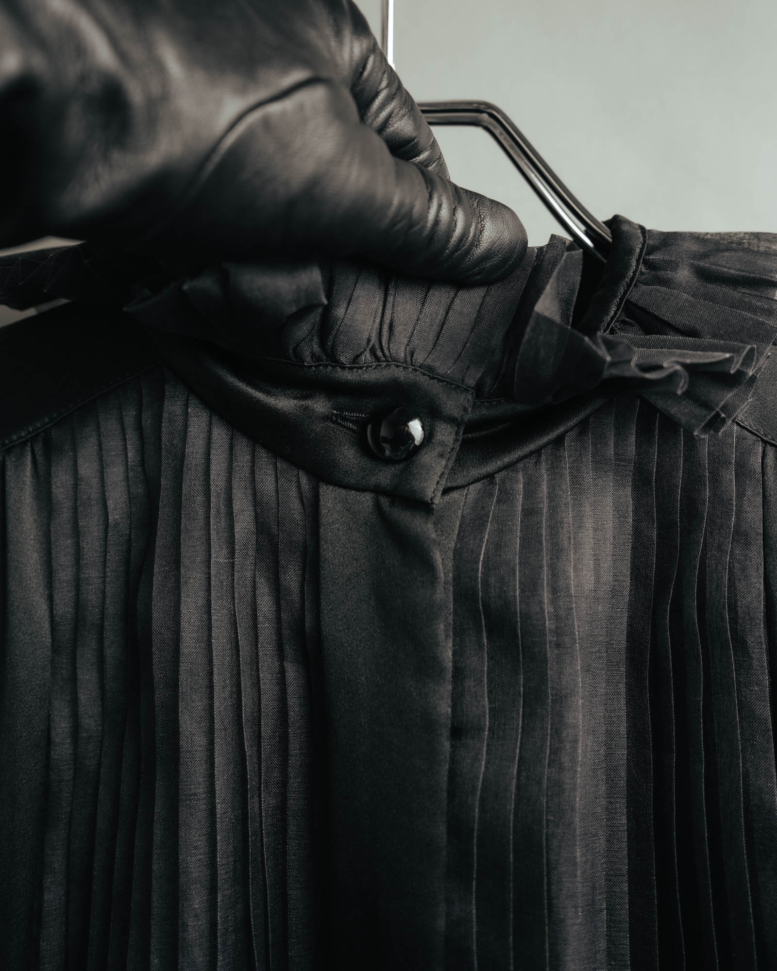 -SPECIAL- “Christian Dior” 90’s Silk pleated ruffle dress