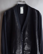 "JIL SANDER" Glitter jacquard V-neck cardigan