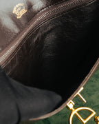 -SPECIAL- “GUCCI” 70’s-80’s lizard embossed flap shoulder bag